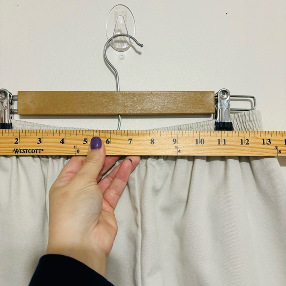 VF Jeanswear Vintage White Pull-On Elastic Waist Straight Wide Leg Pants 12P - Picture 5 of 6